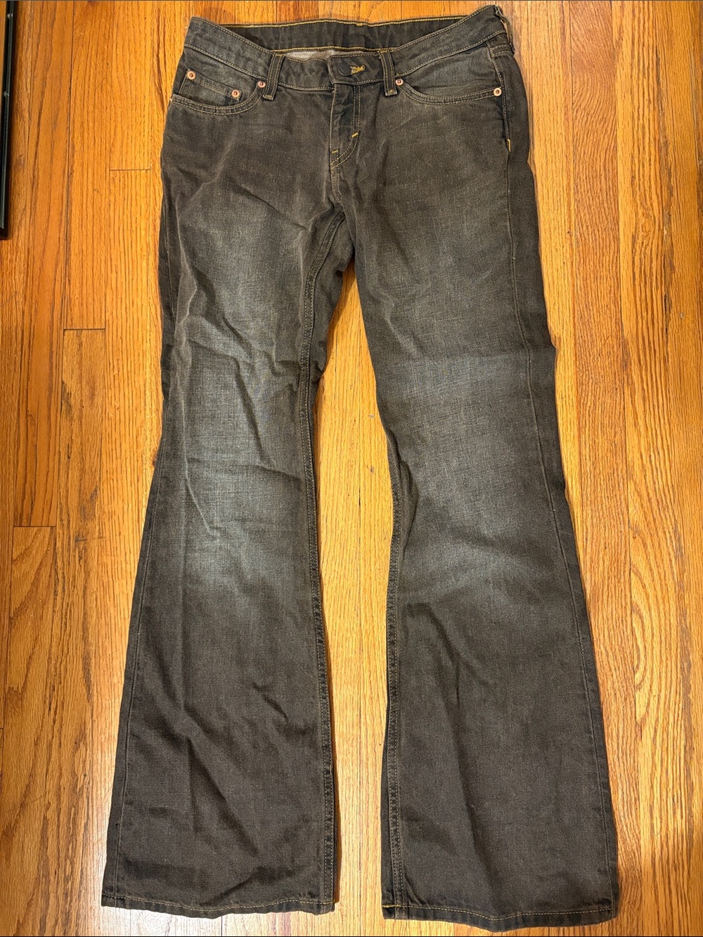 weekday black flared bootcut jeans